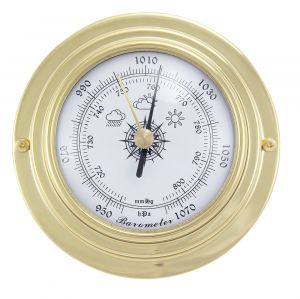 Barometer, Messing, Ø: 9,8/6,3cm, H: 3cm
