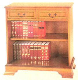 Two drawer open bookcase  .auch  in Mahagoni