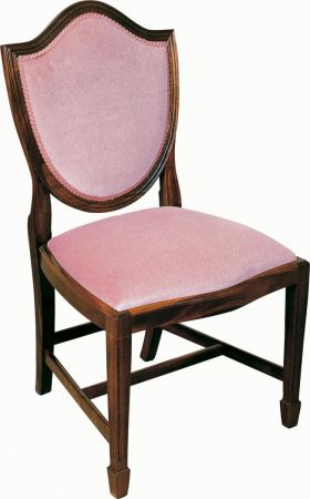 "Hepplewhite Upholstered Shieldback" Stuhl aus massiver Eibe
