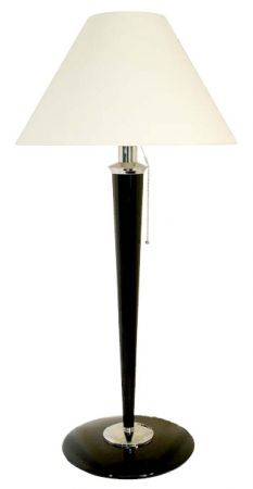 Art-Deco Stehleuchte Wohnzimmer Lampe Nickel/Schwarz, 82 cm 