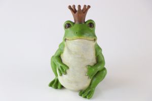 Lustige Vintage Froschkönig Dekorations Figur 