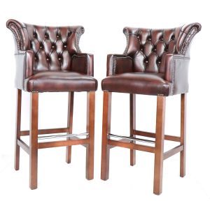 Paar "Blackstone Bar Chair" Chesterfield Barhocker