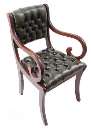 "Canterbury Carver Chair" Chesterfield Bürostuhl Ledersessel 