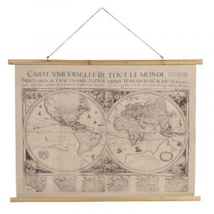 Wandkarte Weltkarte 100x2x75 cm
