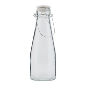 Glasflasche mit Schnappverschluss groß transparent ca. Ø 10 x 26 cm
