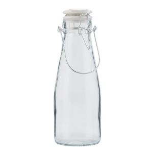 Glasflasche mit Schnappverschluss mittel transparent ca. Ø 10 x 21 cm