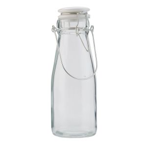 Glasflasche mit Schnappverschluss klein transparent ca. Ø 7 x 21 cm