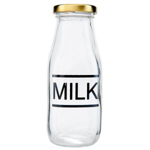 Flasche Milchflasche transparent ca. Ø 6 x 15 cm