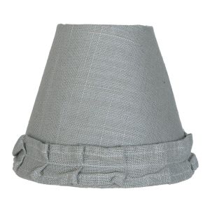 Lampenschirm grau aus Baumwolle Ø 15 cm/E27