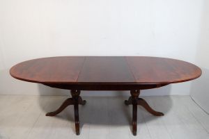Eleganter ausziehbarer Esstisch - D-End Table / Two Pillar Table - in Mahagoni, englisch