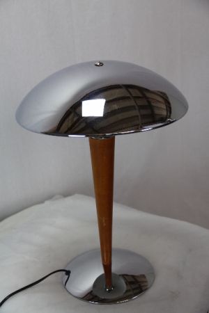 Silberne Tischlampe Art Deco France 
