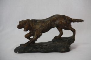 Hund figur France Antik Plaster 