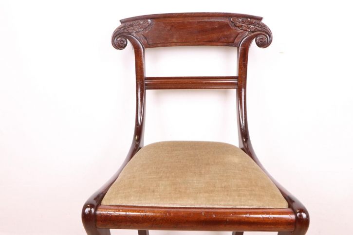 6er Set antike Esszimmerstühle, Mahagoni, Regency Style, 19. Jahrhundert