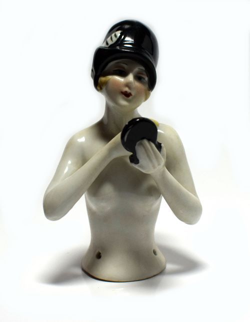 Art Deco Antike Englische "Flapper" Frauen Figur ca. 1930