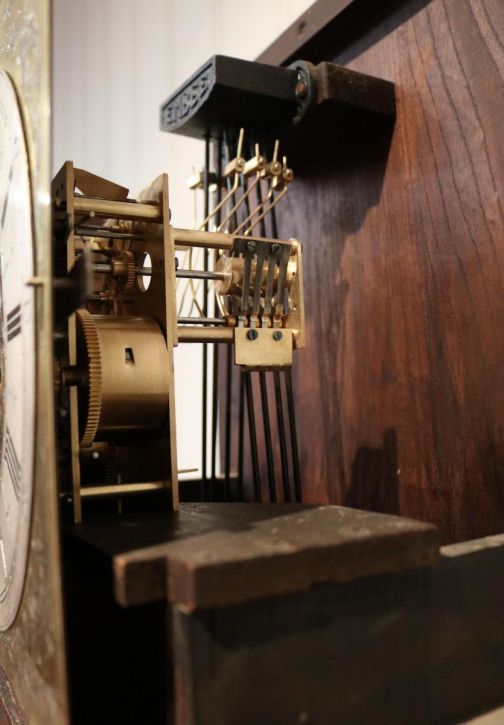 Antike Englische Eichen Westminster Glockenspiel Standuhr ca. 1910