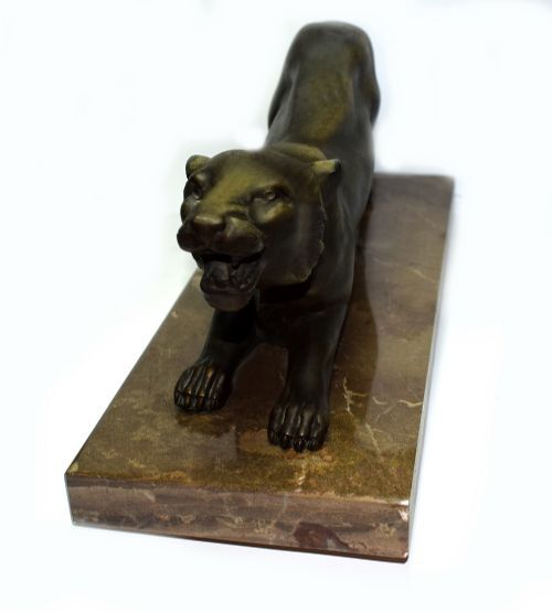 Art Deco Antiker Panther Bronze ca. 1930