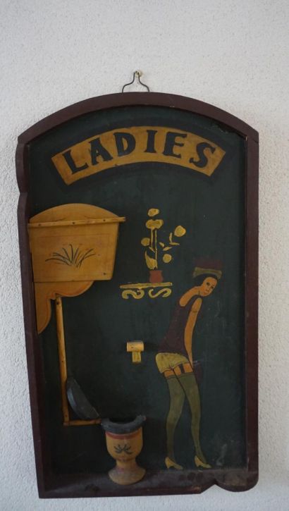 Antikes Ladies WC Schild