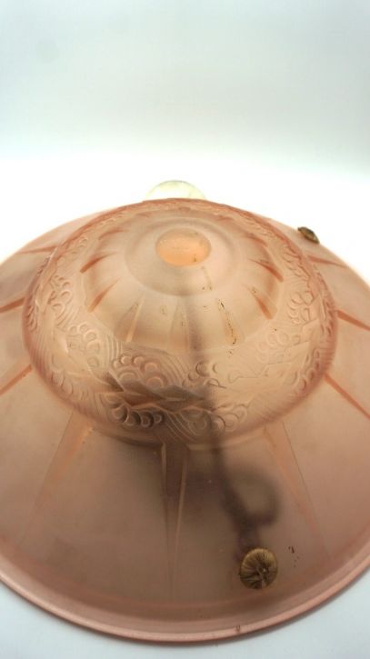 Deckenlampe Degues Frankreich Rose Original Vintage 