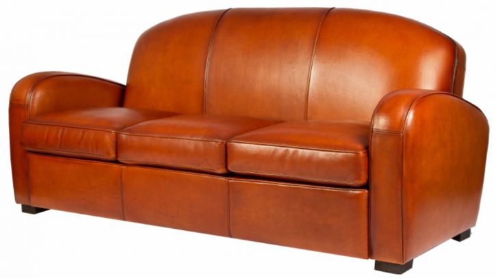Art Deco Sofa 'Klassisch Leder'