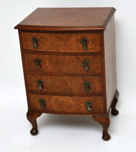 Kleine Antike Queen Anne Style Nussbaum Kommode
