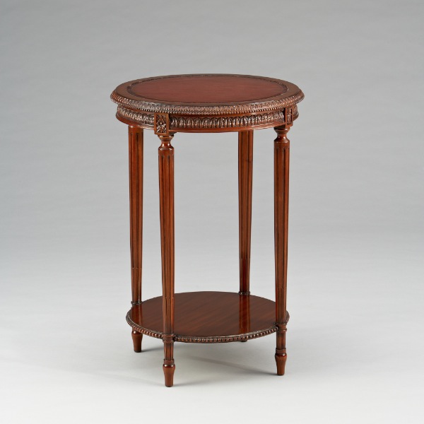 "Side Table Philippe Leather Top" - Kleiner Tisch