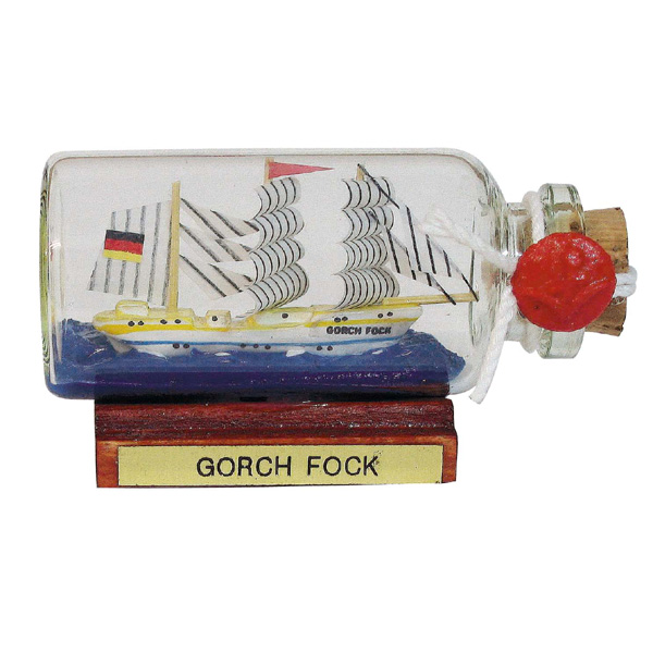 Flaschenschiff - Gorch Fock, mini, L: 6cm