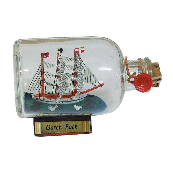 Flaschenschiff - Gorch Fock, L: 9cm