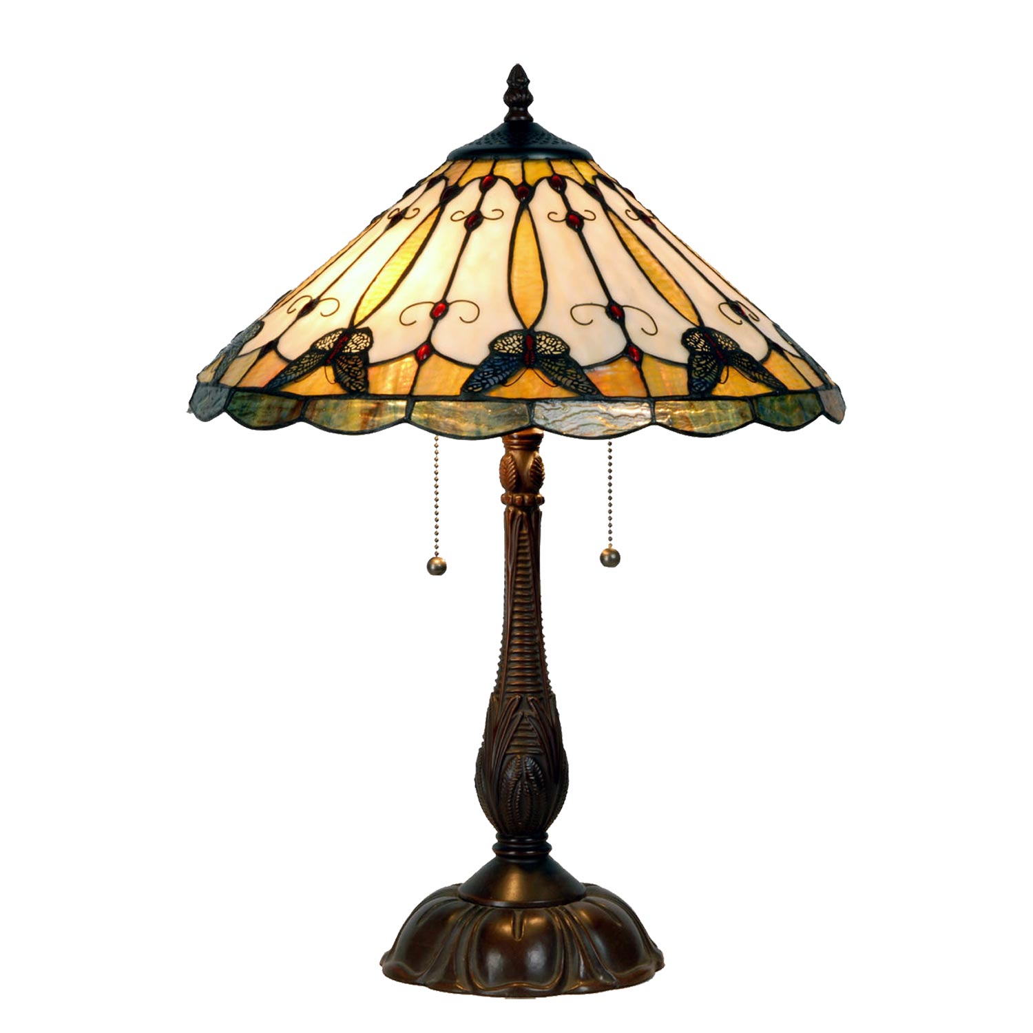 Stehlampe Tiffany-Stil ca. 78 x Ø 52 cm