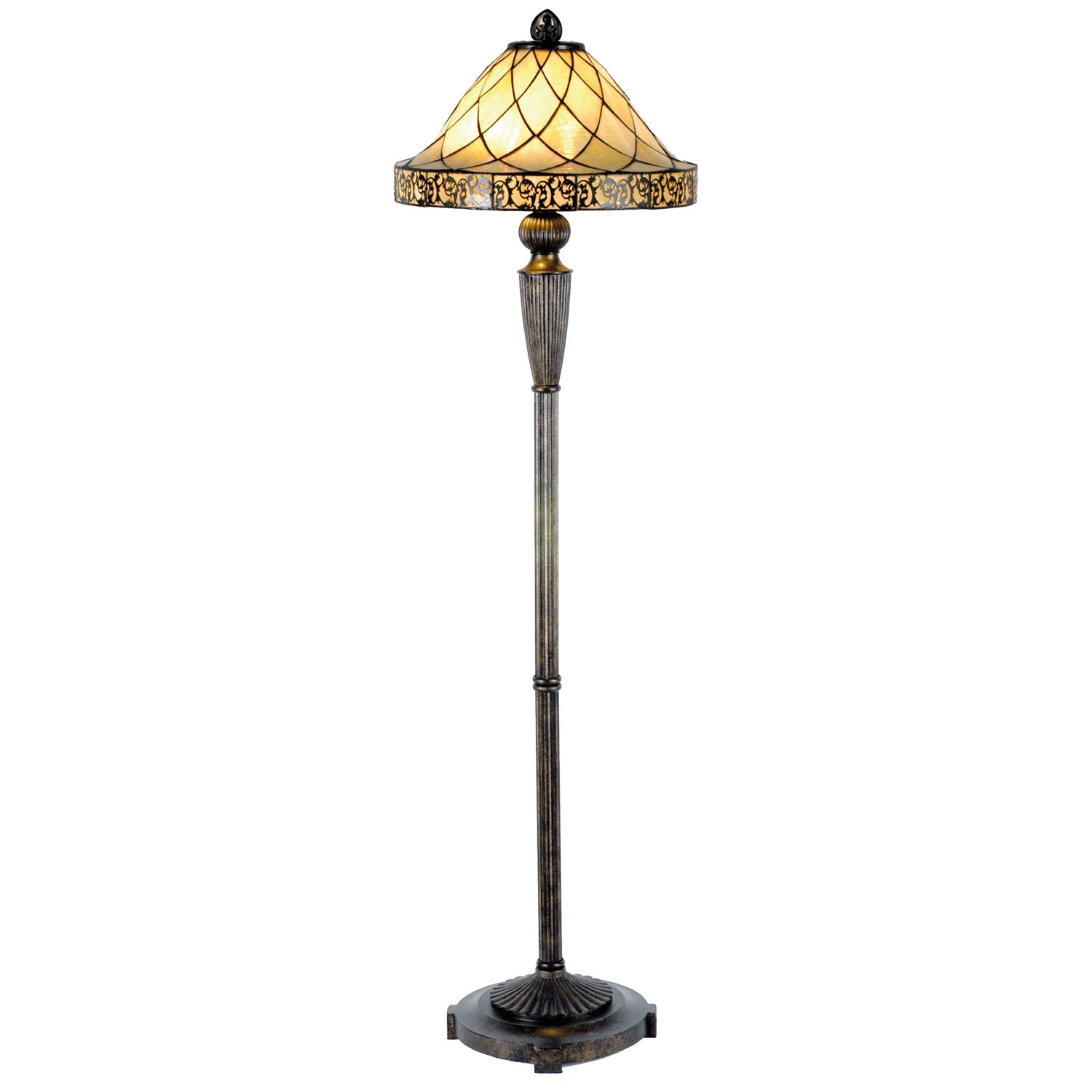 Stehlampe Tiffany Ø 46x168 cm E27/max 2x60W