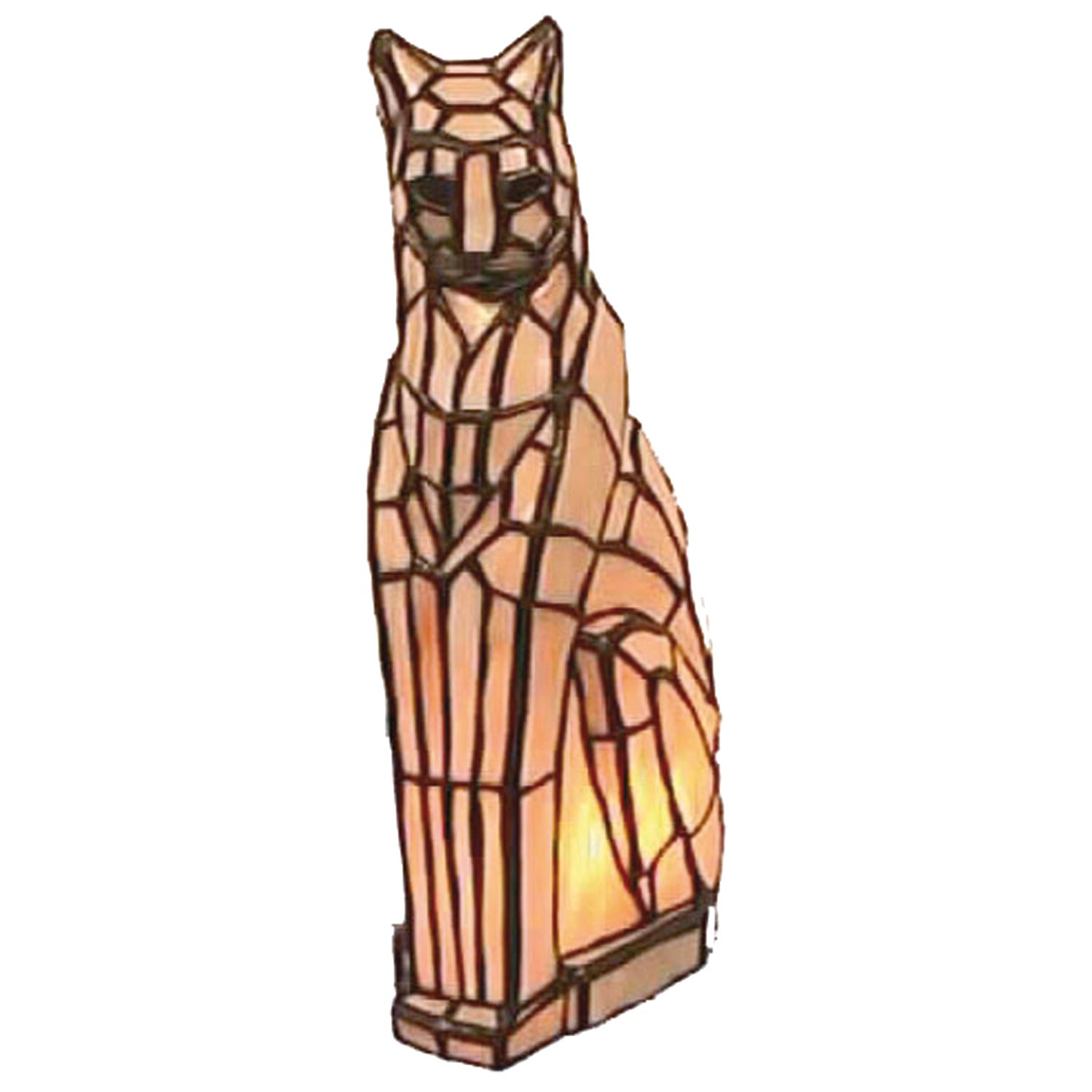 Dekolampe im Tiffany-Stil Katze 33x17cm