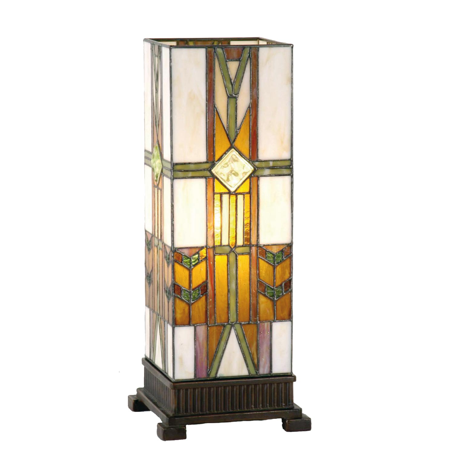 Säulenlampe im Tiffany-Stil 45x18cm