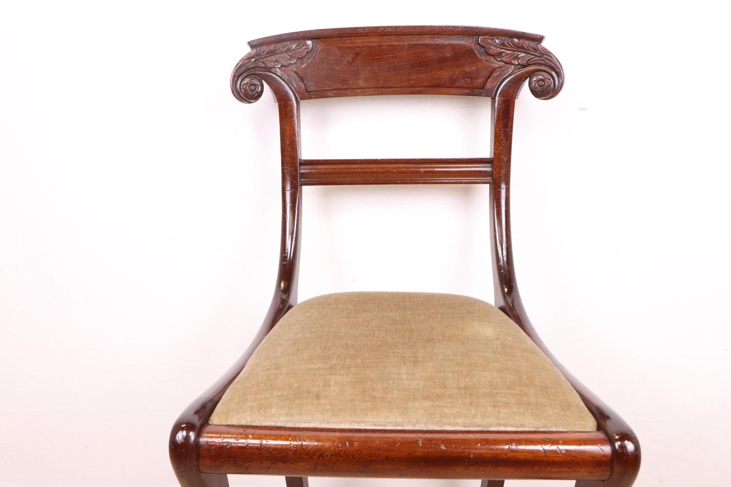 6er Set antike Esszimmerstühle, Mahagoni, Regency Style, 19. Jahrhundert