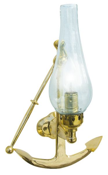 23cm Steuerbordlampe Messing antik elektrisch 230V H