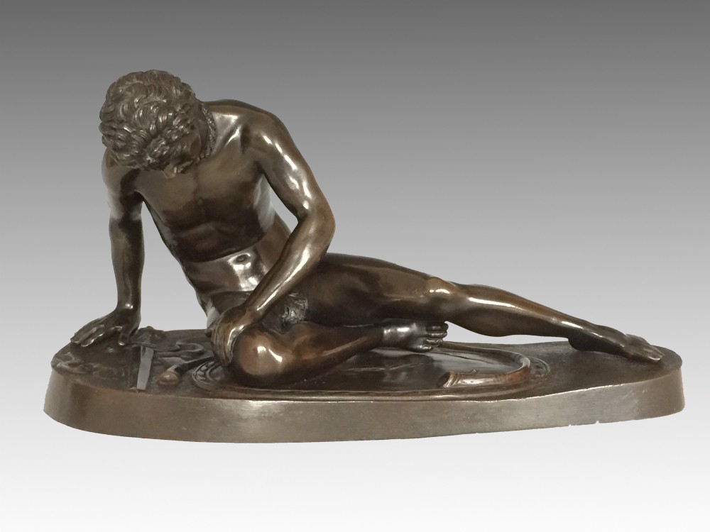 Italienische Bronze sterbender Galliers Amodio Naples antik ca. 1880