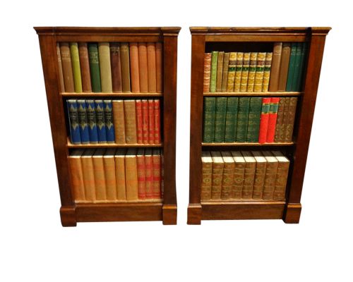 Englisches Antikes Paar Mahagoni Bücherregale ca. 1880