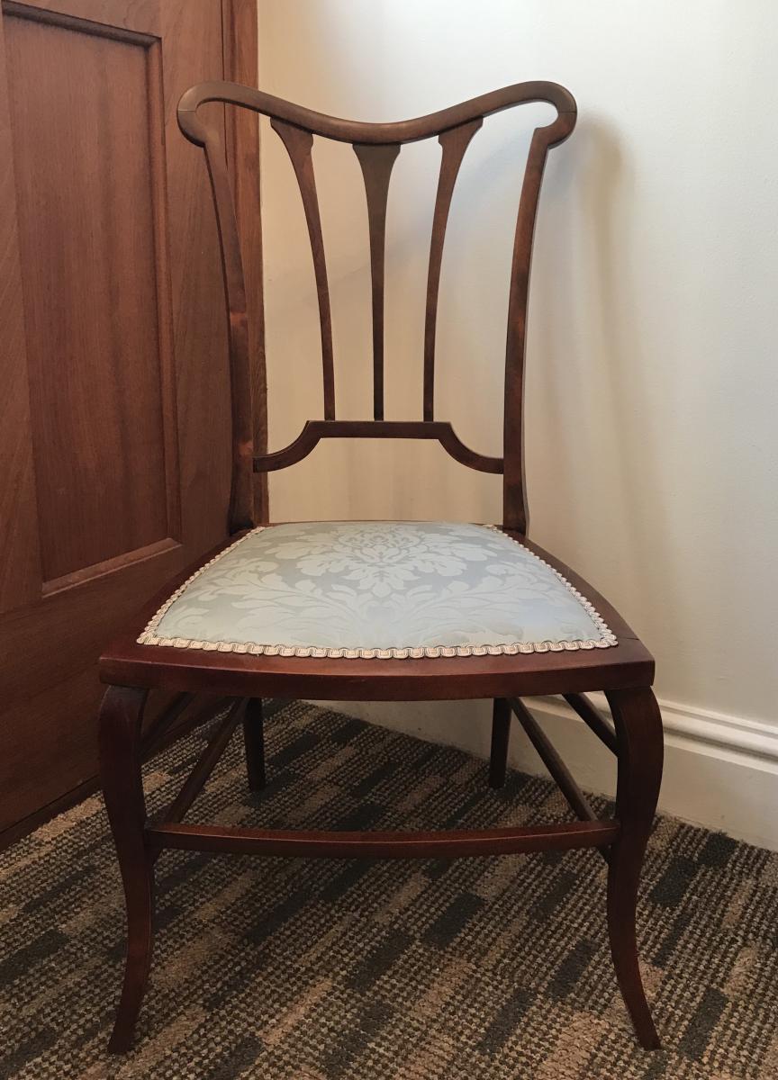 Edwardianischer Mahagoni Stuhl antik englisch ca 1890