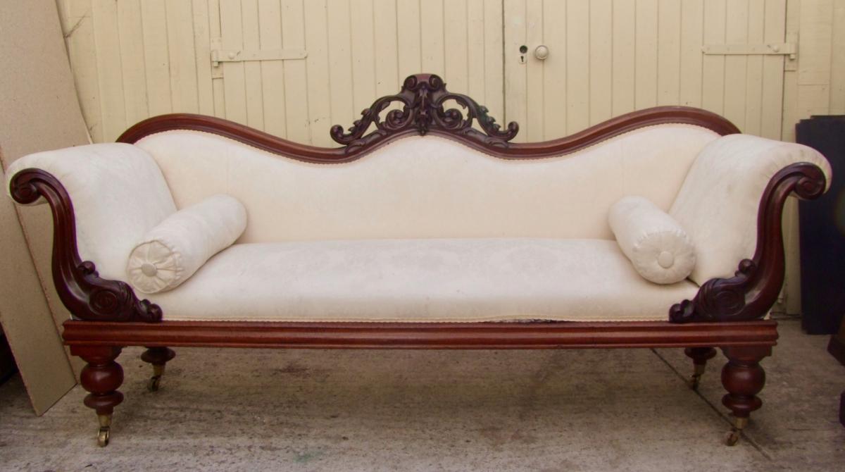 Viktorianisches antikes Mahagoni Sofa Couch englisch ca 1860SA10603