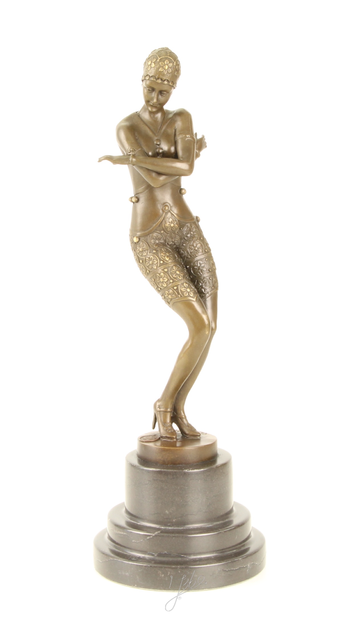 Bronzefigur Coy Dancer 37,6x13x13cm