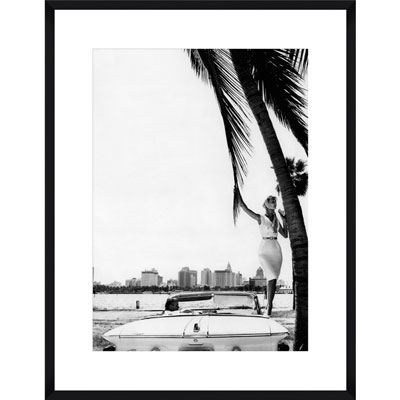 Bild Schwarz Weiss Foto Sommer In Miami Wandbild Wanddekoration 70x90