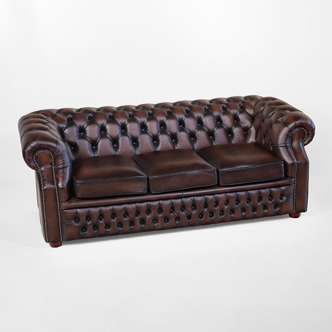Antique tan chesterfield sofa sales