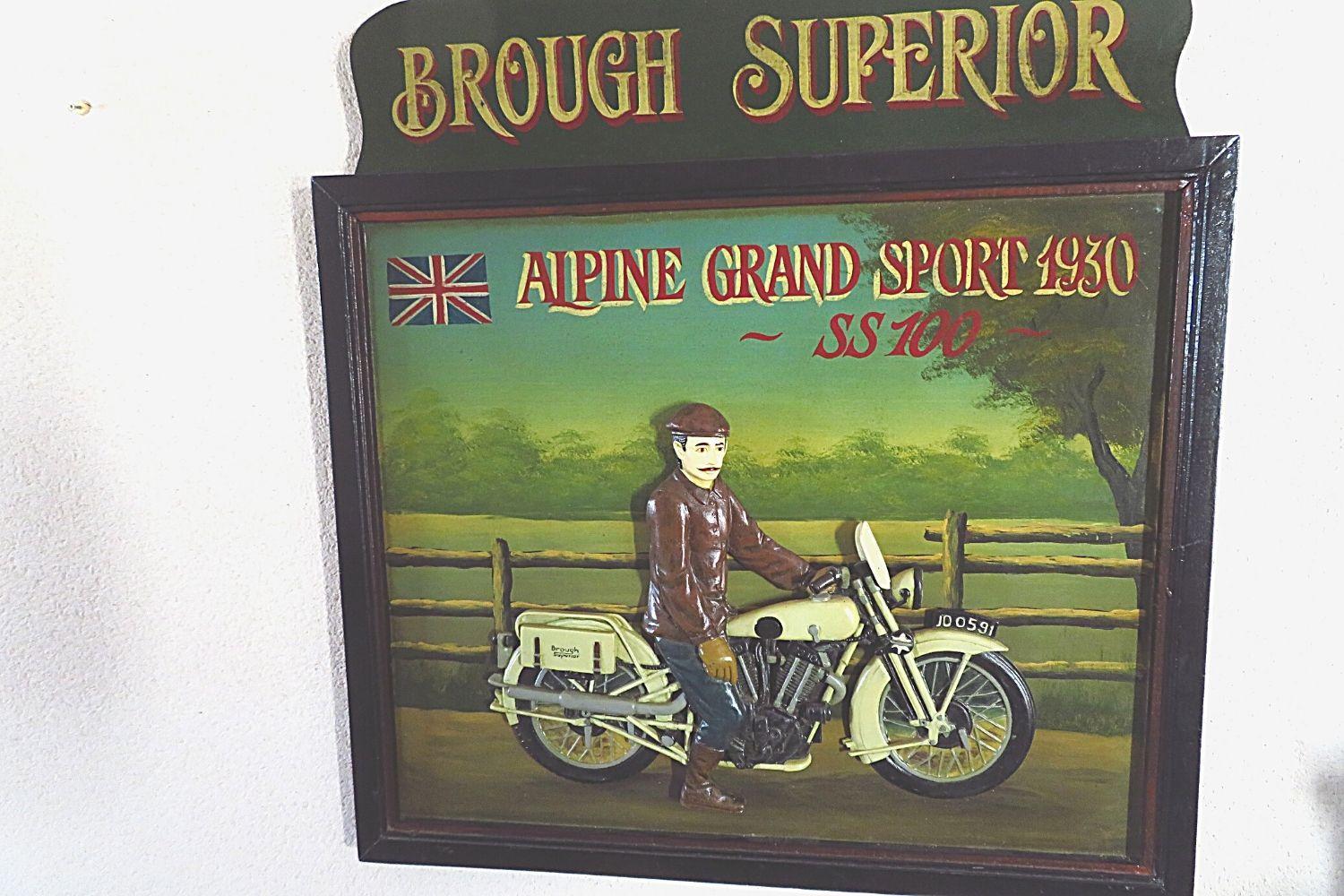 Vintage Pub Sign - Motorrad Motiv