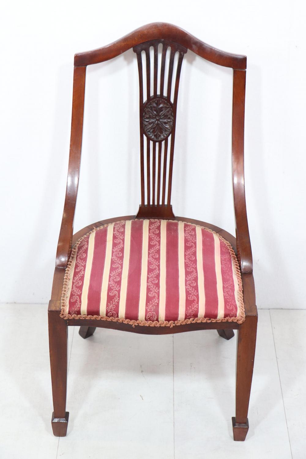 Englischer Single Chair im Edwardian Style, Mahagoni - sofort lieferbar