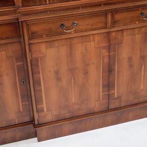 Englischer Bcherschrank Eibe | Massivholz Vitrine 214 cm