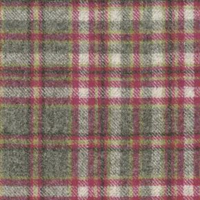 Wool Plaid - Harrogate Plaid Fuchsia-Grey